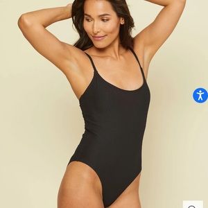 Andie Swim ribbed black Amalfi